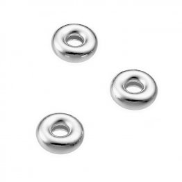 Perles rondelles lisses 6,9mm trou 2mm (env. 20pcs)