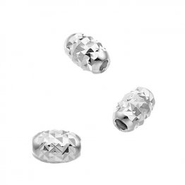 Perles ovales facettées 3x4mm trou 1,2mm (env. 100pcs)