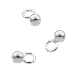 Perles lisses 3mm avec anneau fil 0,7mm (env. 50pcs)