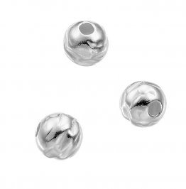 Perles martelées 6mm trou 1,5mm (env. 30pcs)