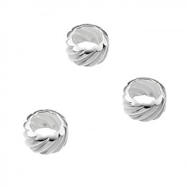 Perles rondelles striées 5mm trou 3,6mm (env.30pcs)