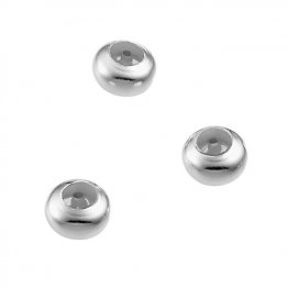 Perles rondelles stopper 5mm avec silicone bloquant trou 2,7mm (env. 30pcs)