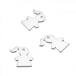 10mm little girl charms 1 hole (10pcs)