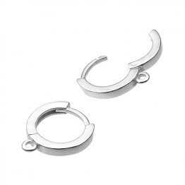 Support boucles d'oreilles clip rond 13mm avec anneau (2paires)