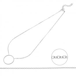 Collier avec anneau 25mm 40+5cm extension (1pc)