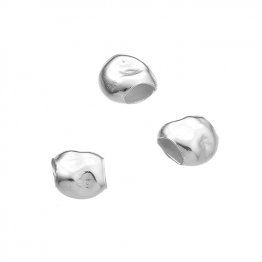 Perles écrasées irrégulières 5x6mm trou 2mm (env. 50pcs)