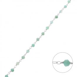 3,2mm Amazonite fine gemstone chain (1m)
