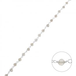 3,2mm labradorite fine gemstone chain (1m)