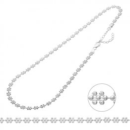 Collier fleurs de perles facettées 4,6mm 38+5cm extension (1pc)