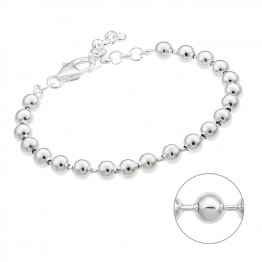 Bracelet perles 5mm 16+3cm extension (1pc)