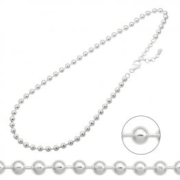 Collier perles 5mm 40+5cm extension (1pc)