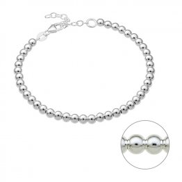 4mm beads bracelet 16+3cm extender (1pc)