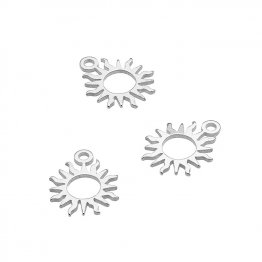 6,9x9mm hollow sun charms with ring (10pcs)