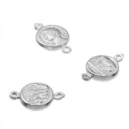 10mm Sestertius coin medals 2 rings (3pcs)