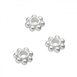 Perles rondelles perlées 6mm trou 2mm (30pcs)