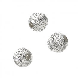 Perles filigranées 8mm trou 2mm (env. 30pcs)