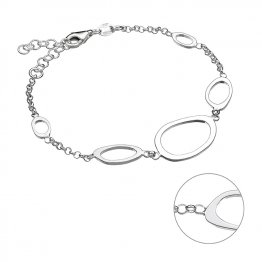 Bracelet ovales irregulieres 16+3cm (1pc)