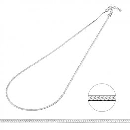 Collier chaîne herringbone 2mm plate 40+3cm extension (1pc)