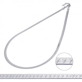 Collier chaîne plate avec gravure croix 40+3cm extension (1pc)