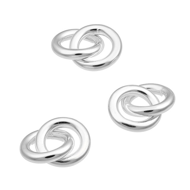 10mm entwined rings 2mm tube (2pcs)