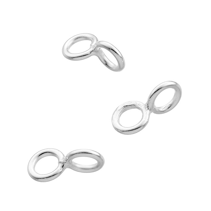 8 Ringe 4mm in Roloketten Anordnung Draht 0,8mm (ca. 50Stk)