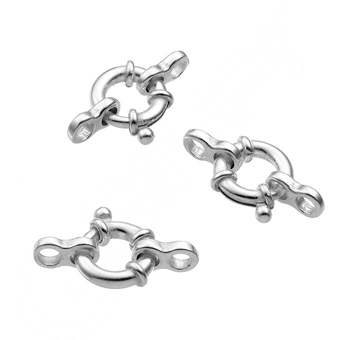 9mm spring ring clasps with 2 closed rings (5pcs)