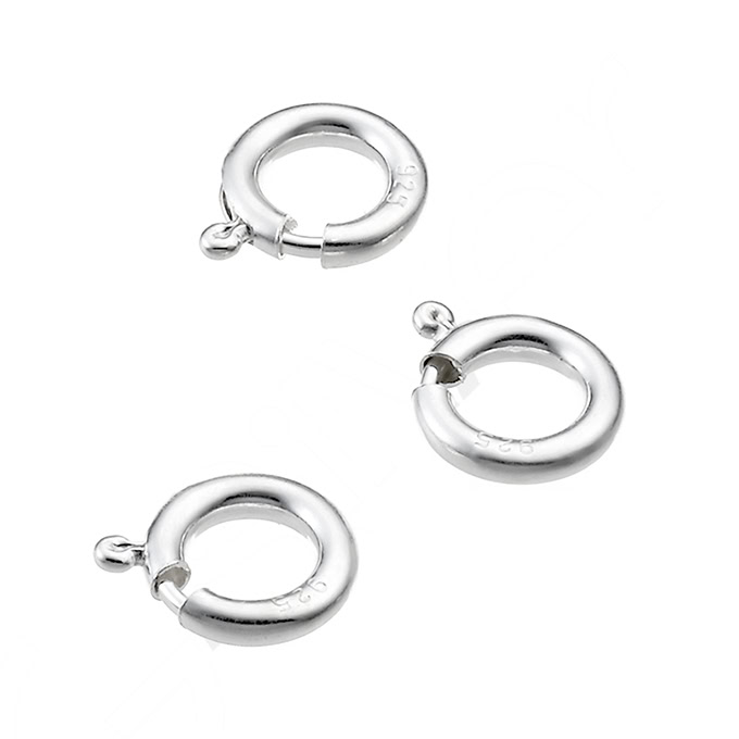 7mm spring ring clasps without jump ring (approx. 30pcs)