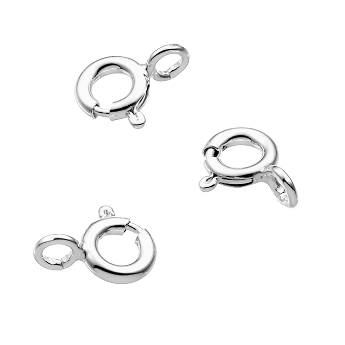 5mm spring ring clasps with open ring (approx. 50pcs)