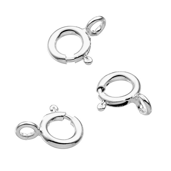 7mm spring ring clasps with open ring (20pcs)