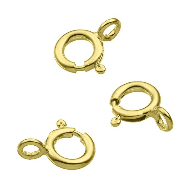 GOLDFILLED – Chiusure tonde a molla 7mm con anello aperto (50pz)