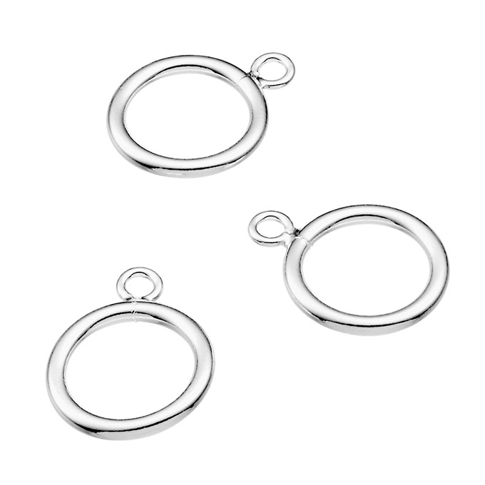 14mm rings for toggle clasps wire  2mm with ring (5pcs)