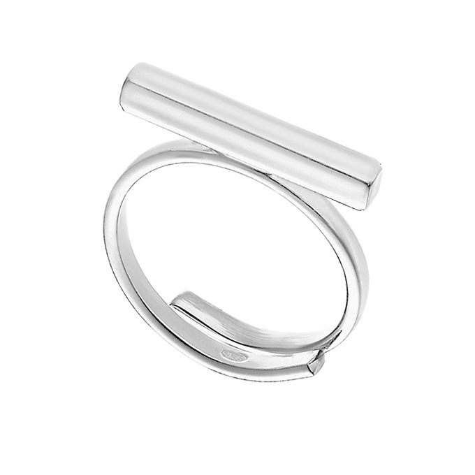 Adjustable ring with horizontal bar (1pc)