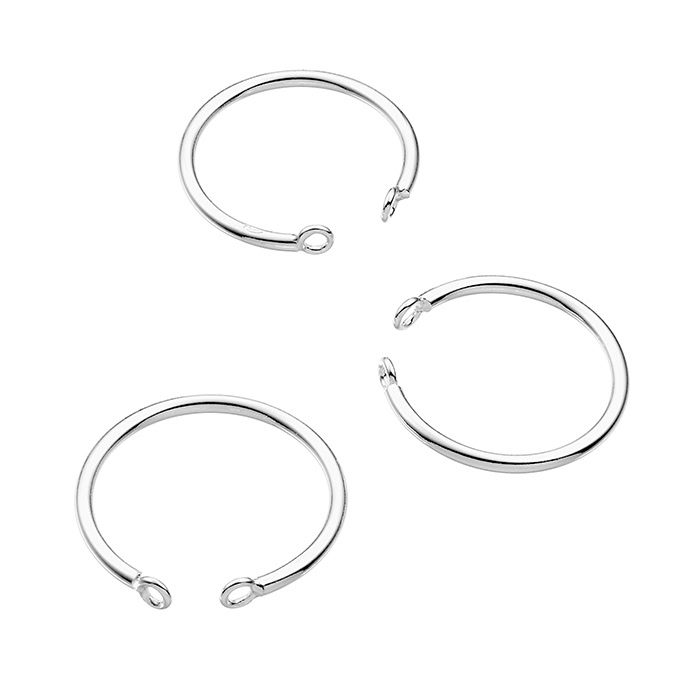 Adjustable rings 1,5mm tube 2 end rings Size 50 (5pcs)