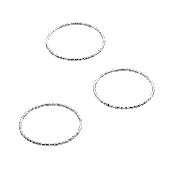 20mm closed jump rings faceted 1mm wire(10pcs)