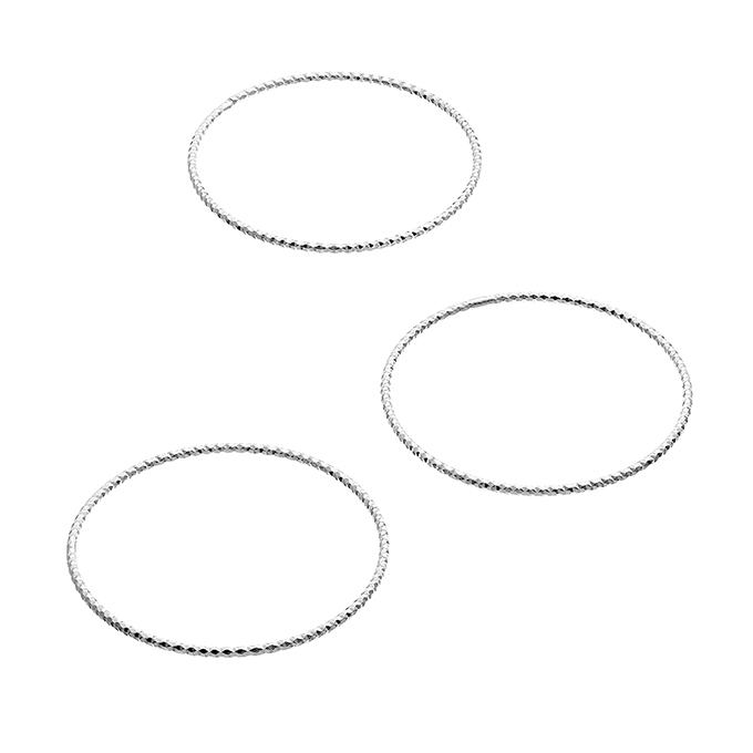 30mm closed jump rings faceted 1mm wire (5pcs)