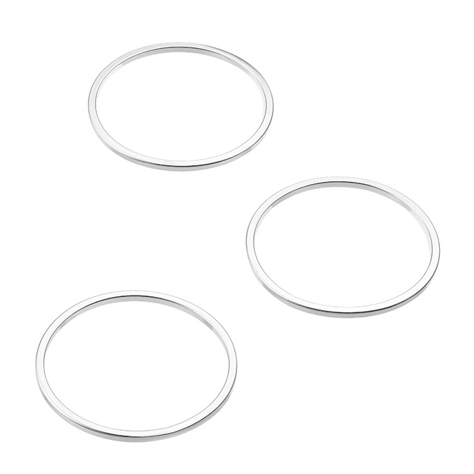 30mm closed jump rings squared 1,5mm tube (5pcs)