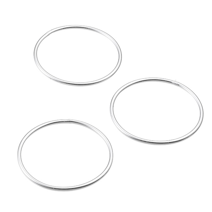 30mm closed jump rings round 1,5mm tube (5pcs)