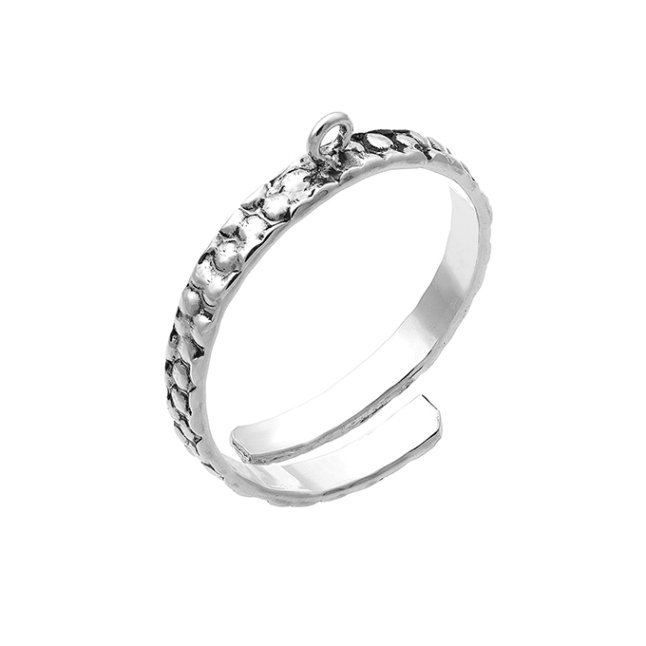 Basis Ring verstellbar gehämmert, Ring 3 mm (1Stk)