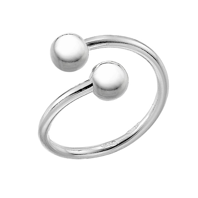 Adjustable ring with 6mm bead ends wire 2,1mm (1pc)