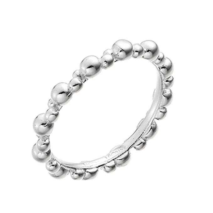 Bague perles alternées (1pc)