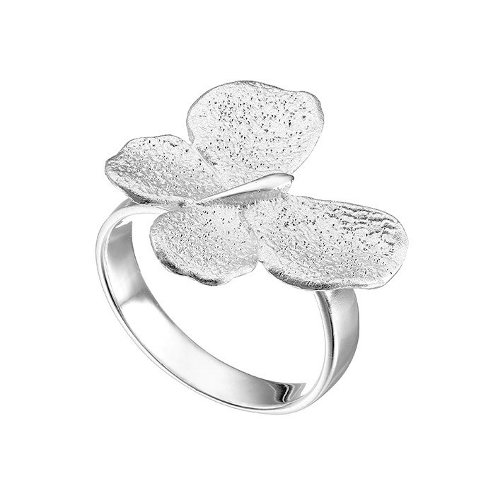 Adjustable satin butterfly ring (1pc)