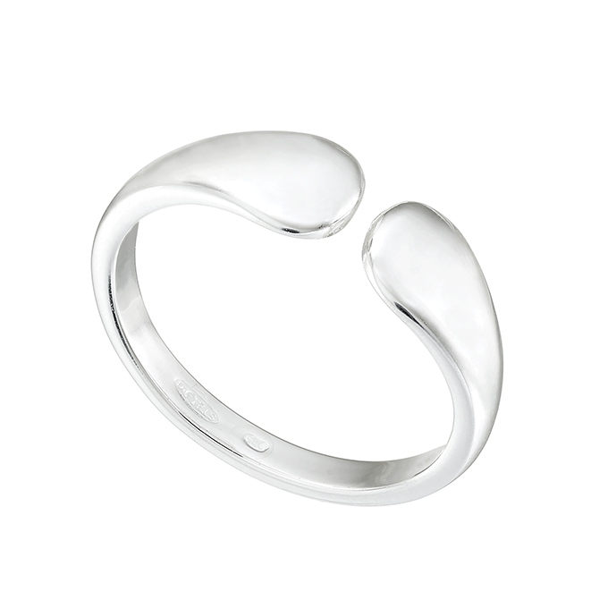 Bague réglable double goutte Taille 54 (1pc)