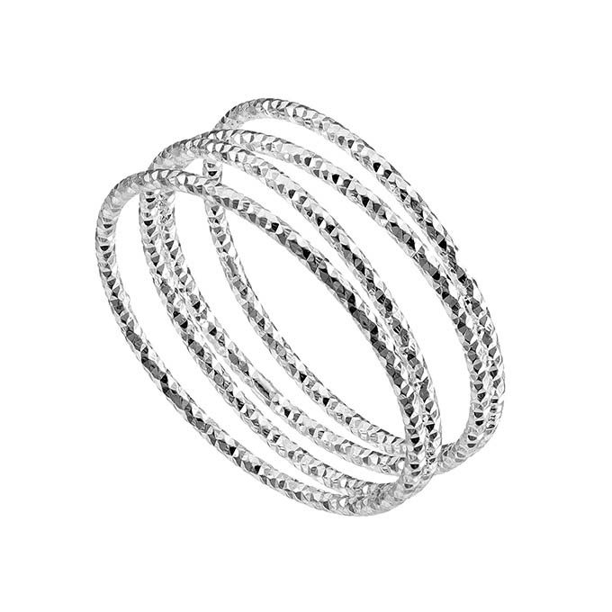 Sterling Silver White Rhodium