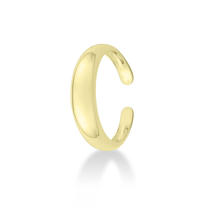 Yellow Gold 3µ – Adjustable smooth ring Size 50 Petra collection (1pc)