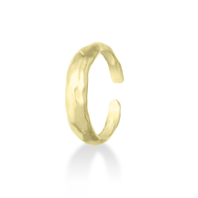 Yellow Gold 3µ – Adjustable irregular ring Size 50 Petra collection (1pc)