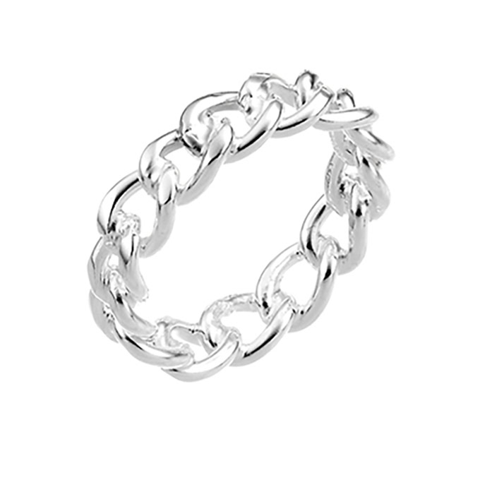 Bague chaîne gourmette (1pc)