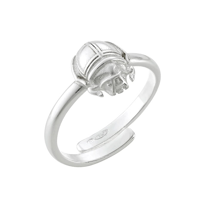 Adjustable ring scarab 9x8mm (1pc)