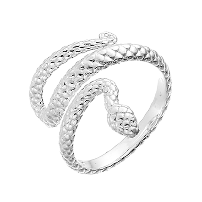 Bague serpent texturée réglable (1pc)