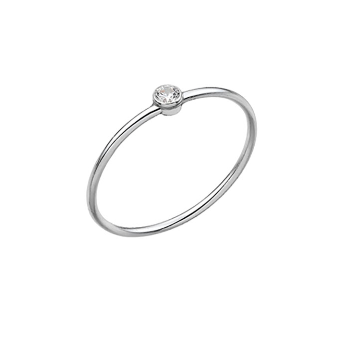 Sterling Silver White Rhodium