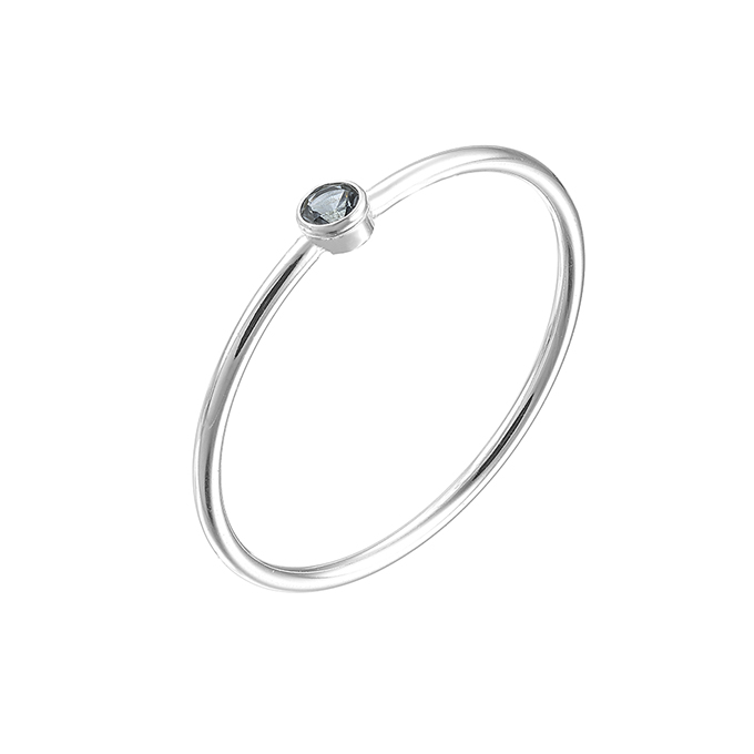 Bague lisse Taille 50 zirconium gris (1pc)